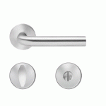 BÉQUILLE DOUBLE SUR ROSACE SLIM STYLE BE100B À CLIPSER EN INOX SATINÉ - À CONDAMNATION SANS VOYANT KARCHER DESIGN