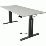 BUREAU ASSIS/DEBOUT MOVE3 L180XP80XH72-120CM 4 FONCTIONS MÉM. GRIS - KERKMANN