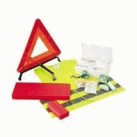GILET HAUTE VISIBILITÉ JAUNE + TRIANGLE DE SIGNALISATION - KIT