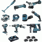 KIT 10 OUTILS SANS FIL 18V 5AH - DLX1011PTJ MAKITA