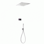 KIT DE DOUCHE THERMOSTATIQUE ÉLECTRONIQUE ET ENCASTRÉ SHOWER TECHNOLOGY AVEC CONTRÔLE ÉLECTRONIQUE COMPRIS (NOIR) - TRES 0928830