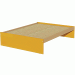 LIT SIMPLE IDENTITÉ SOMMIER AGGLO 140X190 CM ARGENT/ORANGE - MANUTAN COLLECTIVITÉS