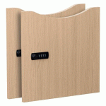 LOT DE 2 PORTES MÉLAMINÉES DÉCOR CHÊNE LOCKERS - SERRURE À CODE