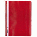 LOT DE 50 - CHEMISE À LAMELLE, A4, PP, ROUGE