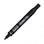 PENTEL MARQUEUR PERMANENT POINTE OGIVE CORPS MÉTAL ENCRE NOIRE INDÉLÉBILE N50