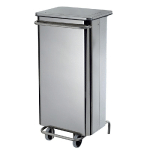 POUBELLE MOBILE À PÉDALE 110 L INOX ROSSIGNOL
