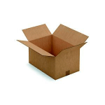 RAJA CAISSE AMÉRICAINE CARTON SIMPLE CANNELURE - L.INT. 45 X L.30 X H.24 CM - KRAFT BRUN - LOT DE 25