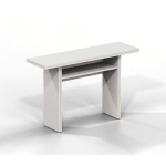 TERRANEO - TABLE CONSOLE EXTENSIBLE LOUPA BLANC PLATEAU RABATTABLE PIEDS EXTENSIBLES - BLANC