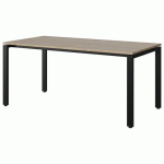 TABLE MALIBU 160X80 T5 SOUDÉ STRA ABS CHÊNE 1146/NOIR 9005