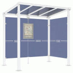 ABRI BUS MILAN 2.50 M - 1 BARDAGE LATÉRAL - BLANC 9010 - PROCITY