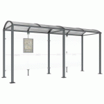 ABRI BUS VOÛTE 5 M SANS BARDAGES LATÉRAUX - GRIS PROCITY - PROCITY