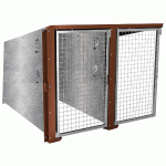 ABRI VÉLOS BERLIN COMPLÉMENTAIRE 2 PLACES PORTES GALVA - ASPECT CORTEN - MANUTAN COLLECTIVITÉS