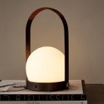 AUDO COPENHAGEN AUDO CARRIE LAMPE À POSER LED BATTERIE BRONZE/CUIR
