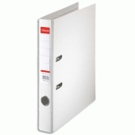 CLASSEUR À LEVIER STANDARD, A4, 5 CM, PP, BLANC - LOT DE 6