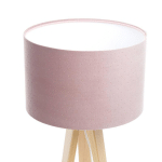 MACO DESIGN LAMPE À POSER TRÉPIED ROSABELLE, ROSE/NATURELLE
