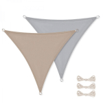 VOILE D'OMBRAGE TRIANGULAIRE IMPERMÉABLE ET ANTI-UV - 5 X 5 X 5 M - TAUPE LINXOR TAUPE
