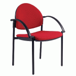 LOT 2 FAUTEUILS LOUISE DOSSIER ROND COLORIS ROUGE - MANUTAN COLLECTIVITÉS