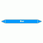 LOT DE 5 - MARQUEUR DE TUYAUTERIE - BAR - NFX 08-105 - VINYLE - NFX 08-105 450 X 52 MM