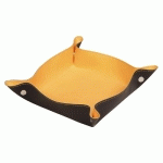 RHODIARAMA VIDE-POCHE RÉVERSIBLE SIMILI CUIR ITALIEN O&B RÉVERSIBLE 12X12X4,5 CM - ORANGE - LOT DE 3