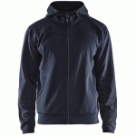 SWEAT ZIPPÉ À CAPUCHE MARINE FONCÉ/NOIR TAILLE XS - BLAKLADER