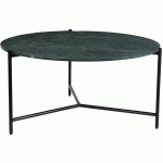 TABLE BASSE DESIGN RONDE EN MARBRE VERT D90 CM BUMCELLO - VERT