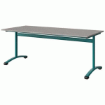 TABLE MALIBU 180X80 T5 DL STRA ABS BÉTON F186/BLEU 5018
