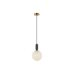 VIOKEF SUSPENSION POLLY AVEC ABAT-JOUR EN VERRE ET MARBRE Ø20CM