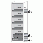 ARMOIRE SÉCURITÉ S-PHOENIX-90 S90.196.060.FDAS BLANC - ASECOS
