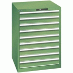 ARMOIRE VERT 717X725X1000 AVEC 9 TIR. 200KG _ 78.650.030 - LISTA