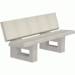 BANC LOS ANGELES BÉTON GRIS SABLÉ