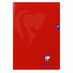 CAHIER PIQUÉ MIMESYS A4 48 PAGES GRANDS CARREAUX COUVERTURE POLYPROPYLÈNE - ROUGE - LOT DE 20