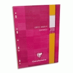 COPIES DOUBLES SOUS ÉTUI A4 200 PAGES PERFORÉES PETITS CARREAUX - BLANC - LOT DE 5