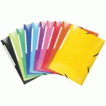 JEU DE 25 CHEMISES CARTE 425 G IDERAMA 10 COULEURS ASSORTIES - EXACOMPTA