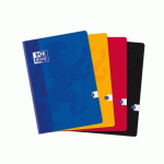 LOT DE 5 - CAHIER OXFORD COLOR LIFE A4 GRANDS CARREAUX SEYÈS 192 PAGES BROCHÉES COUVERTURE CARTE COLORIS ASSORTIS