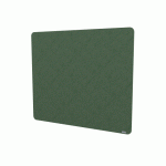 PANNEAU ACOUSTIQUE MURAL NAEL EN PET 12 MM - AVEC CHÂSSIS DE RENFORT AU DOS -FORME RECTANGLE - L 140 X H 120 CM - VERT AVOCAT