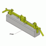 PINCE À BORDURE RÉGLABLE ET RÉTRACTABLE POUR PRISE DANS LA LONGUEUR - 150KG - USAGE INTENSIF