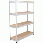 RAYONNAGE MANUTAN RAPID 1 2440X1525X915 4 TABLETTES AGGLO ÉPOXY BLEU
