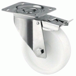 ROULETTE PIVOTANTE AVEC FREIN FORCE:200 KG H HT:128 MM - TENTE