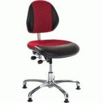 SIÈGE ATELIER DUO-IMITATION CUIRTISSU 3D-MEDIUM-PATIN-ROUGE - GLOBAL PROFESSIONAL SEATING