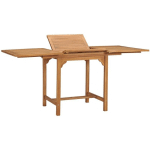 TABLE D'EXTÉRIEUR EXTENSIBLE TABLE DE SALON DE JARDIN - (110-160)X80X75 CM TECK SOLIDE BV842366