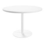 TABLE DE RÉUNION RONDE BLANC Ø 120 CM - PIÉTEMENT BLANC - ARCH