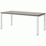 TABLE MALIBU 180X80 T5 SOUDÉ STRA ACACIA/NOIR BLC 9016
