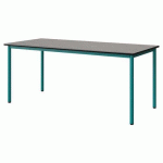 TABLE MALIBU 180X80 T6 4P STR ANTIB BÉT F186/NOIR BLEU 5018
