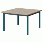 TABLE MALIBU 80X80CM T1 4P STRA ALAISÉ ACACIA/BLEU 5025