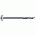 VIS À BOIS FT PARTIEL TORX - TÊTE DISQUE - 8X280 MM - 50 PIÈCES - WIROX SPAX