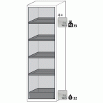 ARMOIRE SÉCURITÉ S-PHOENIX VOL.2-90 S90.196.060.FDACR JAUNE - ASECOS