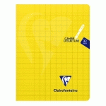 CAHIER PIQUÉ MIMESYS 17X22CM 32 PAGES GRANDS CARREAUX 3MM AGRANDI 12/12 COULEUR ALÉATOIRE - ASSORTIS - LOT DE 25