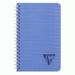 CARNET RELIURE INTÉGRALE LINICOLOR FRESH 11X17CM 100 PAGES PETITS CARREAUX COUVERTURE PLASTIQUE POLYPROPYÈNE RAINURÉ COULEUR ALÉATOIRE - ASSORTIS - LOT DE 10