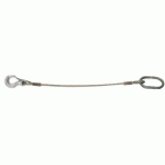 ELINGUE INOX 1 BRIN - ANNEAU + CROCHET CMU 1000 KG - 3M
