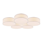 LINDBY JANITA PLAFONNIER EN TISSU LED, 5 L., BLANC